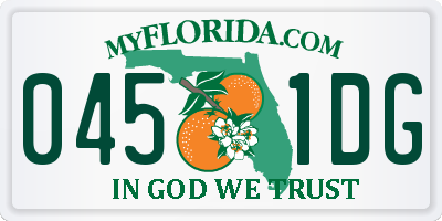 FL license plate 0451DG