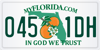 FL license plate 0451DH