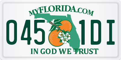 FL license plate 0451DI