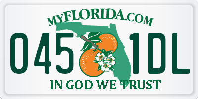 FL license plate 0451DL