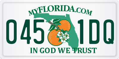 FL license plate 0451DQ