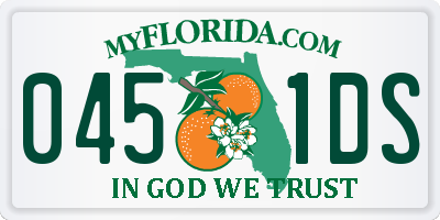 FL license plate 0451DS