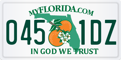 FL license plate 0451DZ