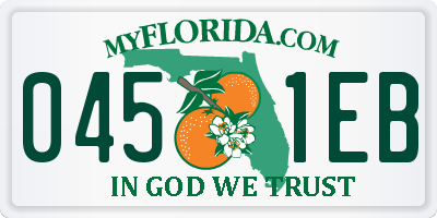 FL license plate 0451EB