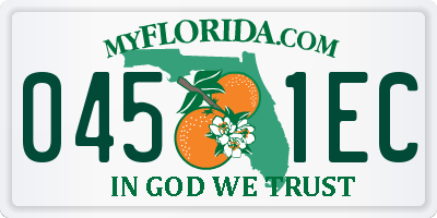 FL license plate 0451EC