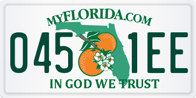 FL license plate 0451EE