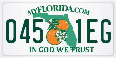 FL license plate 0451EG