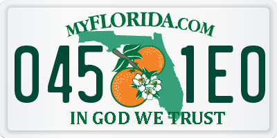 FL license plate 0451EO