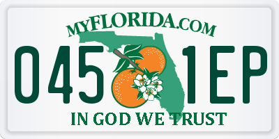 FL license plate 0451EP