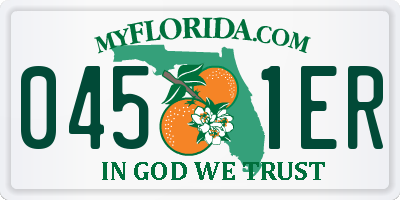 FL license plate 0451ER