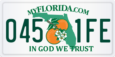 FL license plate 0451FE