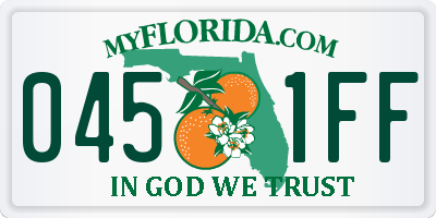 FL license plate 0451FF