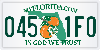 FL license plate 0451FO