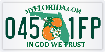 FL license plate 0451FP