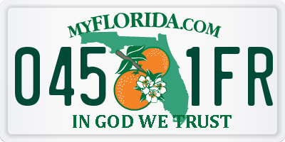 FL license plate 0451FR