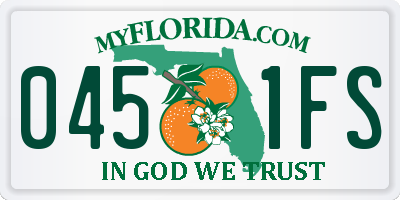 FL license plate 0451FS