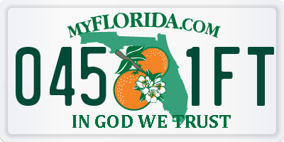 FL license plate 0451FT