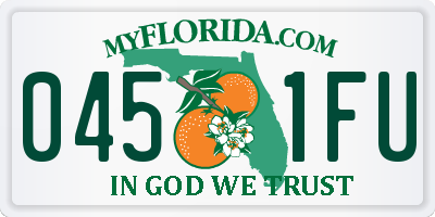 FL license plate 0451FU