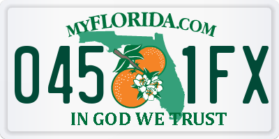 FL license plate 0451FX