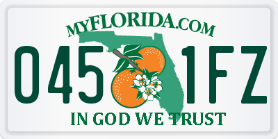FL license plate 0451FZ