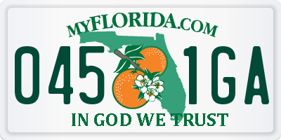 FL license plate 0451GA