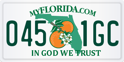 FL license plate 0451GC