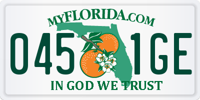 FL license plate 0451GE