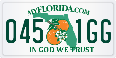 FL license plate 0451GG