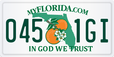 FL license plate 0451GI