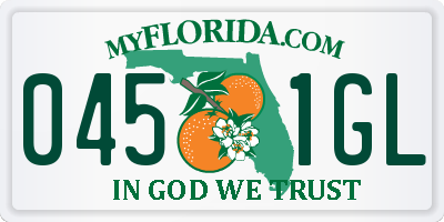 FL license plate 0451GL