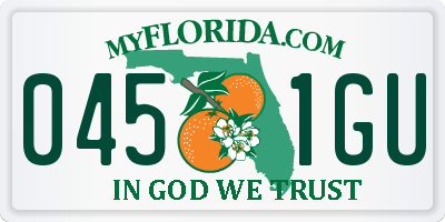 FL license plate 0451GU