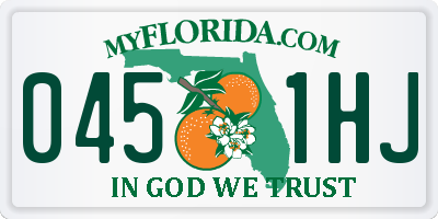 FL license plate 0451HJ