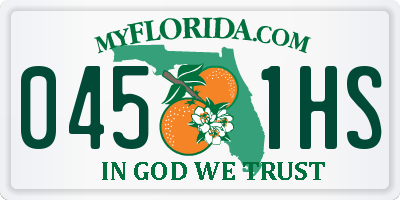 FL license plate 0451HS