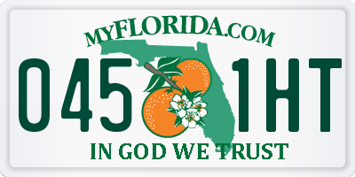 FL license plate 0451HT