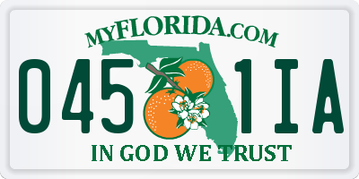 FL license plate 0451IA