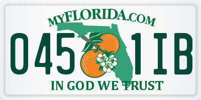 FL license plate 0451IB