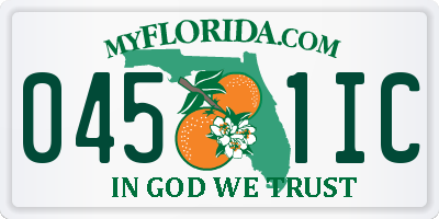 FL license plate 0451IC