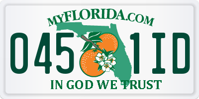 FL license plate 0451ID