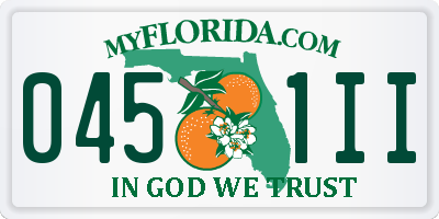 FL license plate 0451II