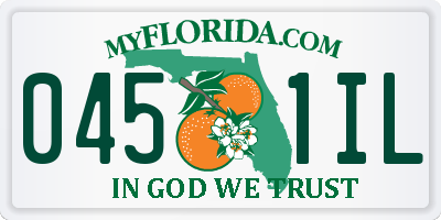 FL license plate 0451IL