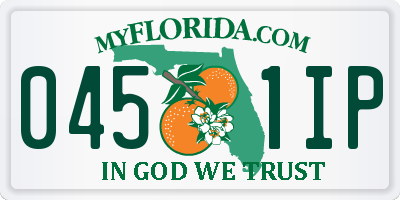 FL license plate 0451IP