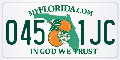 FL license plate 0451JC