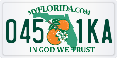 FL license plate 0451KA