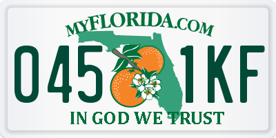 FL license plate 0451KF