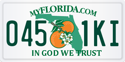 FL license plate 0451KI