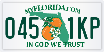 FL license plate 0451KP