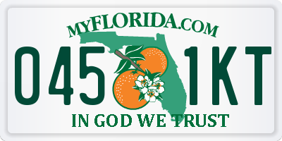 FL license plate 0451KT