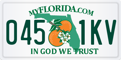 FL license plate 0451KV