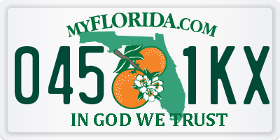 FL license plate 0451KX