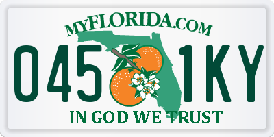 FL license plate 0451KY